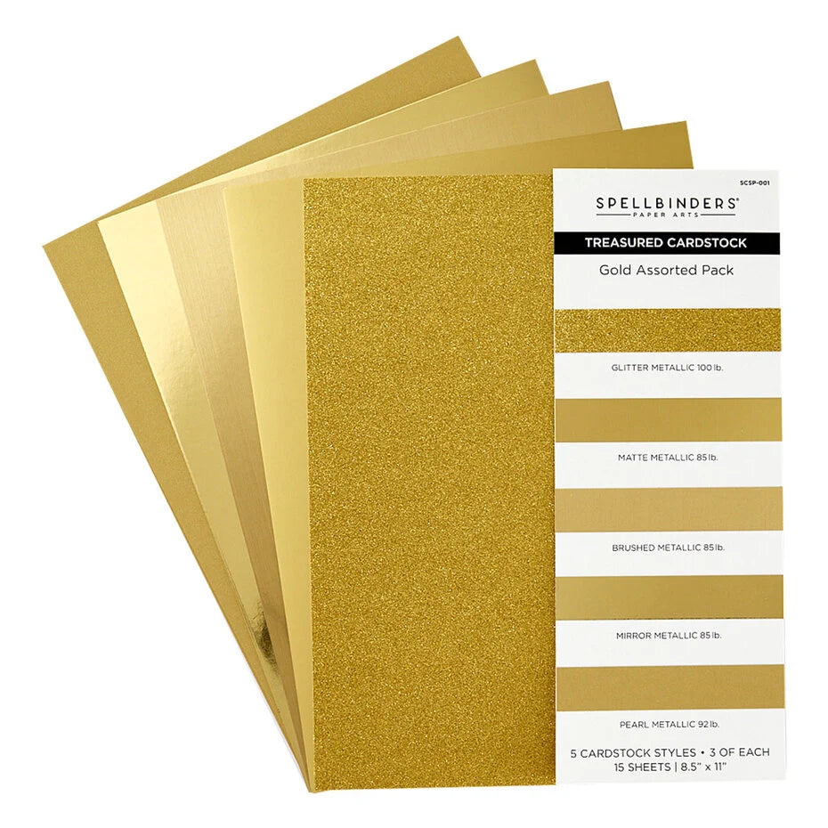 Gold Assortment 8 1/2x11 Inch Treasured Cardstock