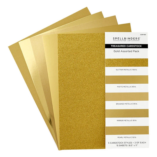 Gold Assortment 8 1/2x11 Inch Treasured Cardstock