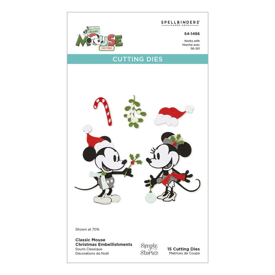 Say Cheese Classic Mouse Christmas Etched Dies