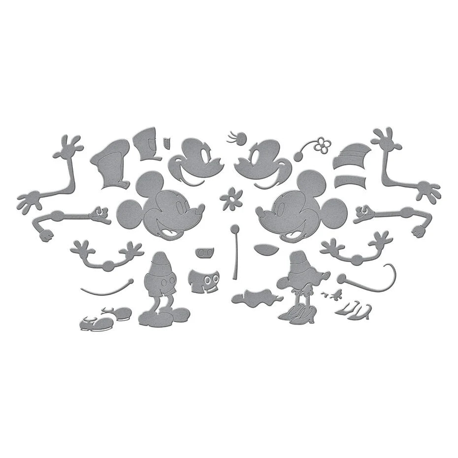 Say Cheese Classic Mouse Etched Dies Steamboat Willie Duo