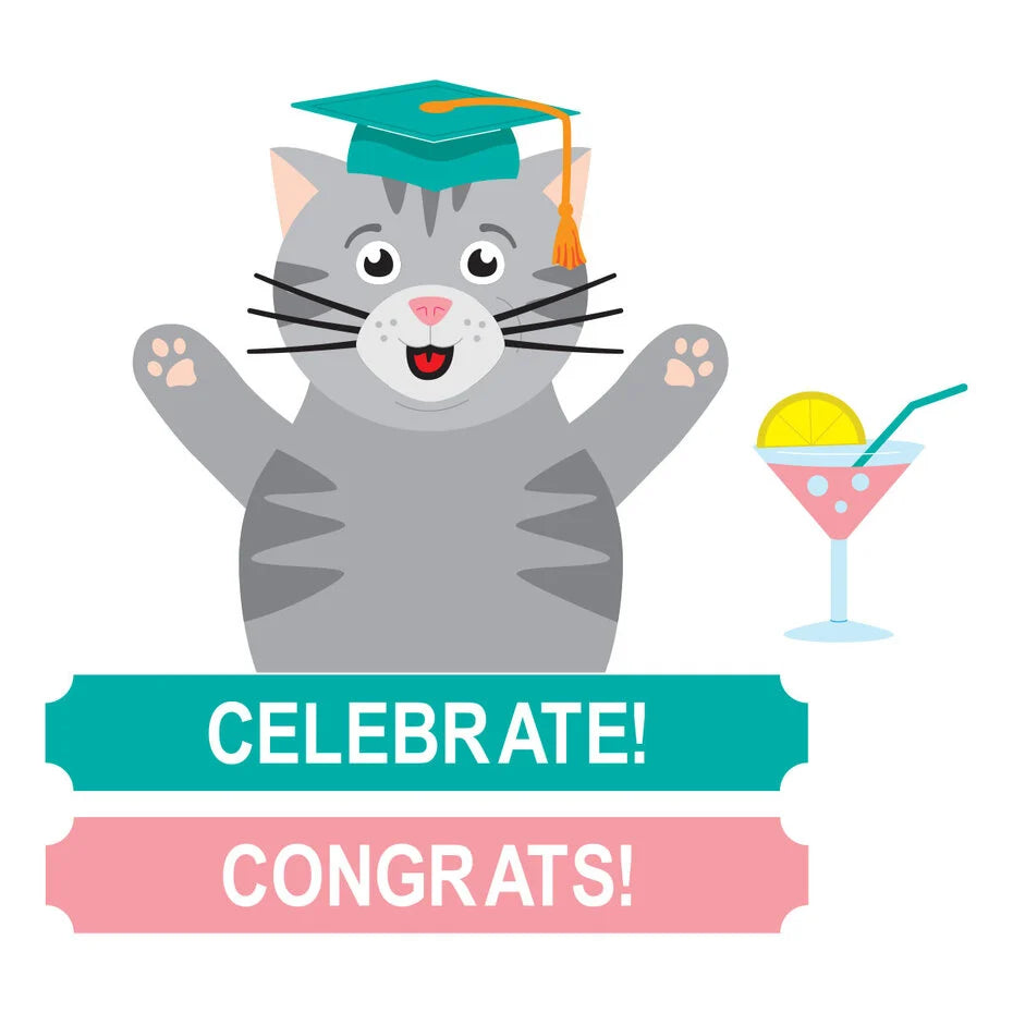 Sending Hugs Etched Dies Congrats Cat