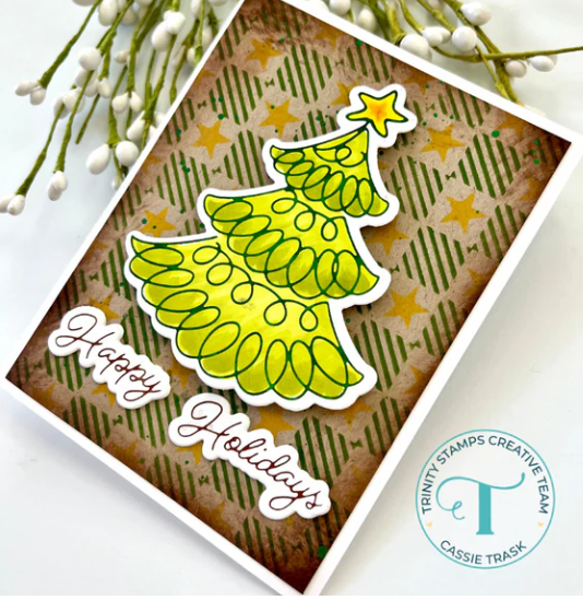 Swirling Shimmer Tree Cut & Foil Die Set