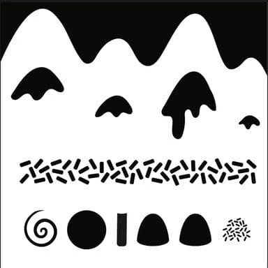 GumDrop Mountain Stencil